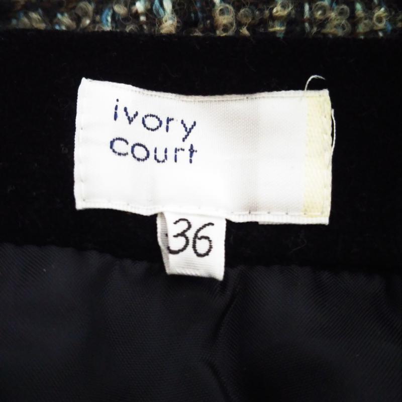 アイボリーコート ivory court スカート ひざ丈スカート 36  黒 / ブラック / X ベージュ / ベージュ / X 茶 / ブラウン / X 青 / ブルー /  レディース USED 古着 中古 10006221