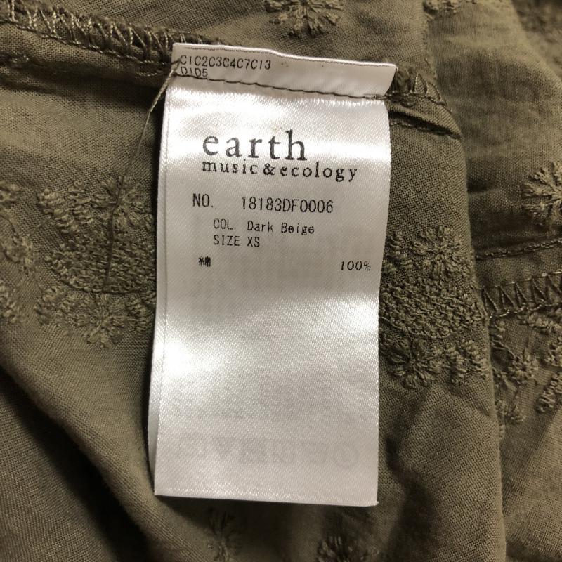 アースミュージックアンドエコロジー earth music&ecology トップス トップス XS 無地 X 刺繍 X 花柄 ベージュ / ベージュ /  レディース USED 古着 中古 10006351