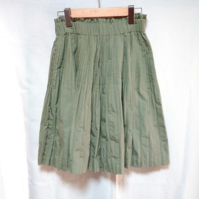 ヨーロ YOLO スカート ひざ丈スカート 38 無地 緑 / グリーン /  レディース USED 古着 中古 10006387