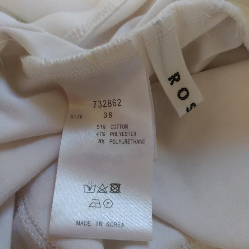 ロージー ROSIEE カットソー 半袖 38 無地 白 / ホワイト /  レディース USED 古着 中古 10006437