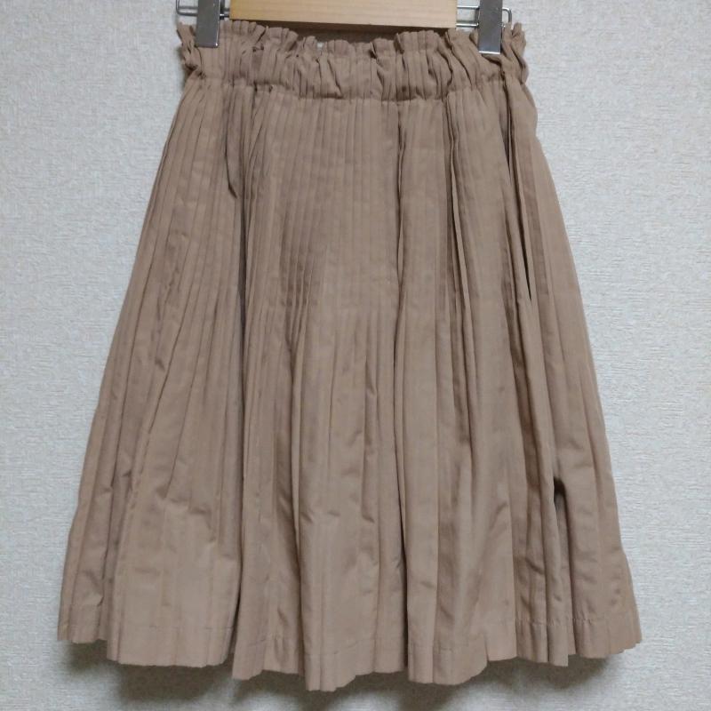 ヨーロ YOLO スカート ひざ丈スカート 38 無地 ベージュ / ベージュ /  レディース USED 古着 中古 10006441