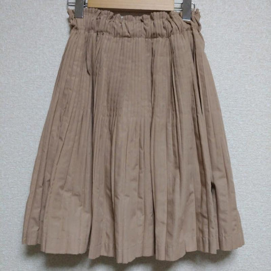 ヨーロ YOLO スカート ひざ丈スカート 38 無地 ベージュ / ベージュ /  レディース USED 古着 中古 10006441