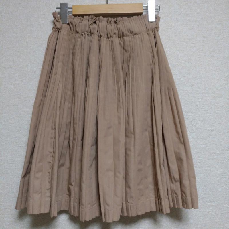 ヨーロ YOLO スカート ひざ丈スカート 38 無地 ベージュ / ベージュ /  レディース USED 古着 中古 10006441