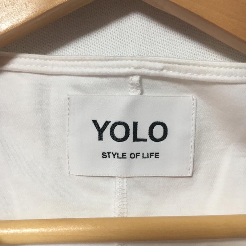 ヨーロ YOLO カットソー 半袖 38 無地 白 / ホワイト /  レディース USED 古着 中古 10006456