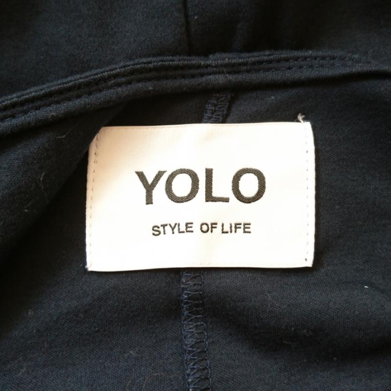 ヨーロ YOLO カットソー 半袖 40 無地 紺 / ネイビー /  レディース USED 古着 中古 10006496