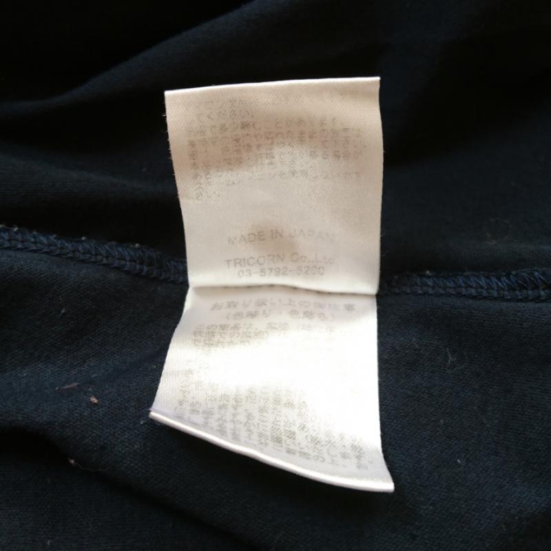 ヨーロ YOLO カットソー 半袖 40 無地 紺 / ネイビー /  レディース USED 古着 中古 10006496