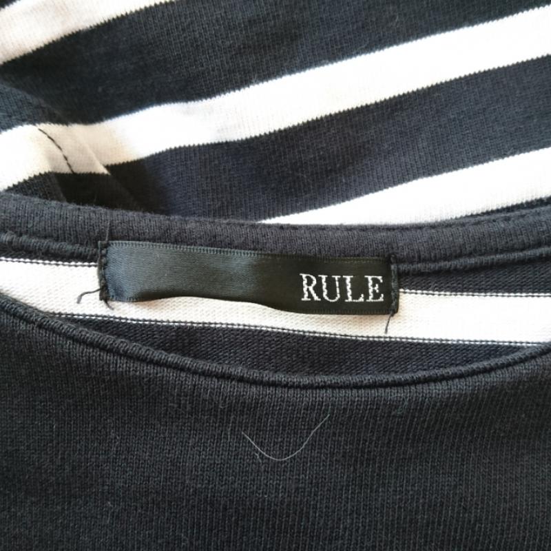 ルール RULe ワンピース ひざ丈スカート S 無地 X ボーダー柄 黒 / ブラック / X 白 / ホワイト /  レディース USED 古着 中古 10006521