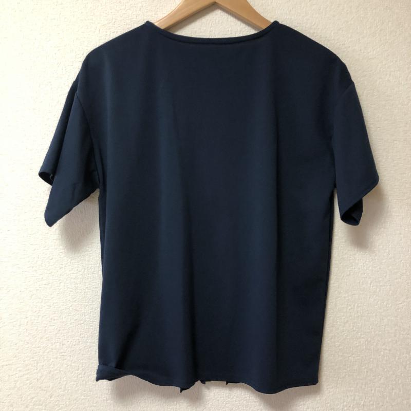 ヨーロ YOLO カットソー 半袖 38 無地 紺 / ネイビー /  レディース USED 古着 中古 10006627