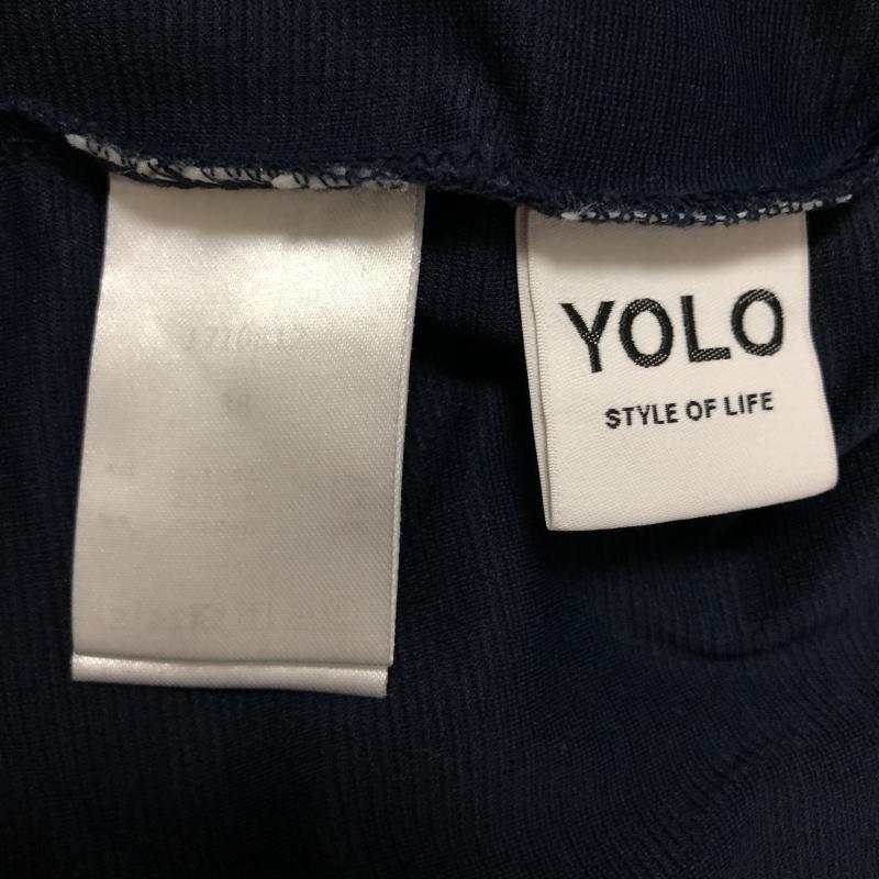 ヨーロ YOLO カットソー 半袖 38 無地 紺 / ネイビー /  レディース USED 古着 中古 10006627