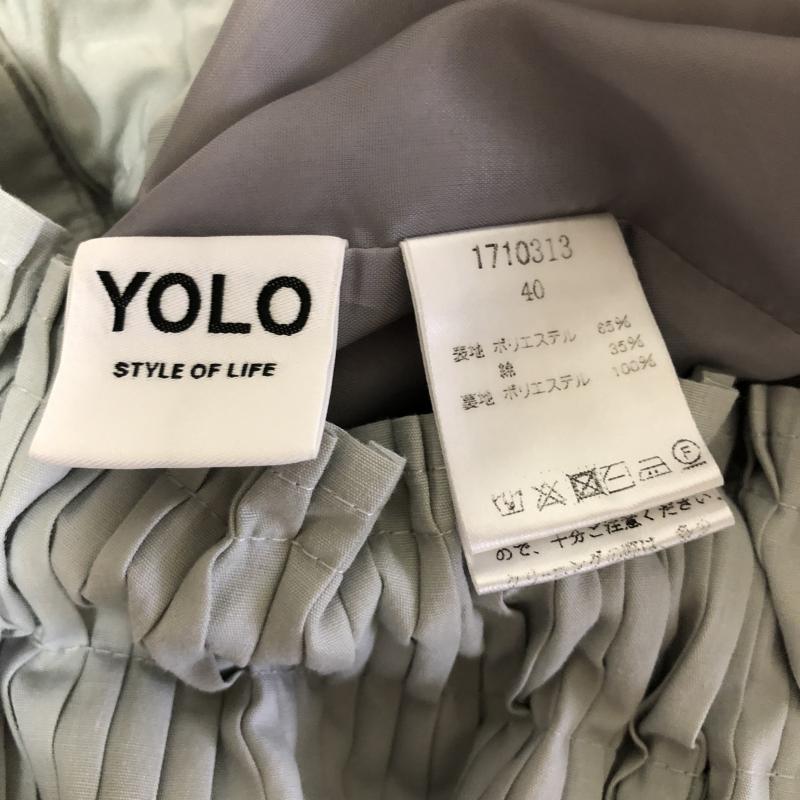 ヨーロ YOLO スカート ミニスカート 40 無地 灰 / グレー /  レディース USED 古着 中古 10006634