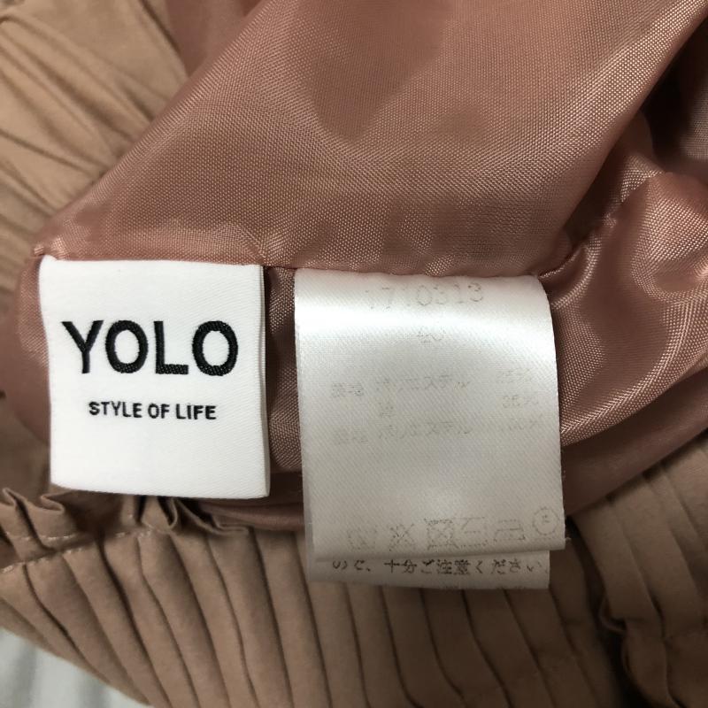 ヨーロ YOLO スカート ミニスカート 40 無地 茶 / ブラウン /  レディース USED 古着 中古 10006635