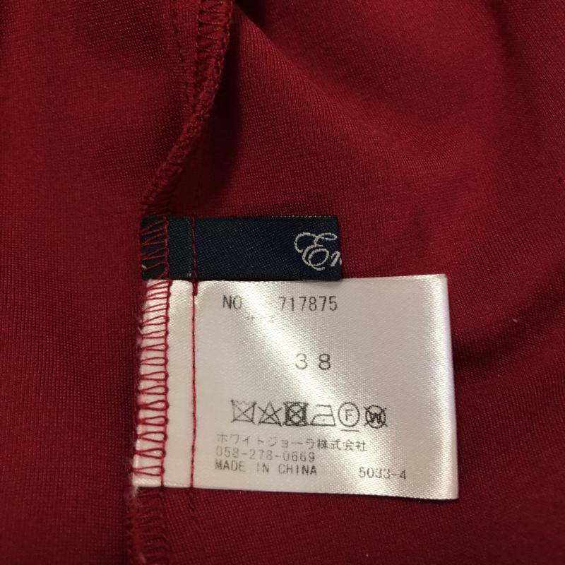 エンネア Ennea カットソー 長袖 38 無地 赤 / レッド /  レディース USED 古着 中古 10006681
