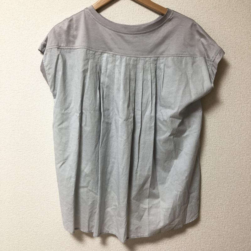 ヨーロ YOLO カットソー 半袖 38 無地 灰 / グレー / X 青 / ブルー /  レディース USED 古着 中古 10006689
