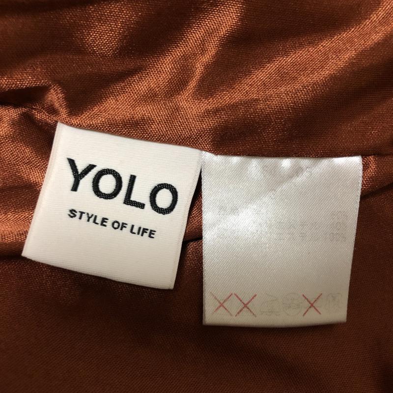 ヨーロ YOLO スカート ひざ丈スカート 38 チェック 茶 / ブラウン / X 赤 / レッド / X マルチカラー / マルチカラー /  レディース USED 古着 中古 10006710