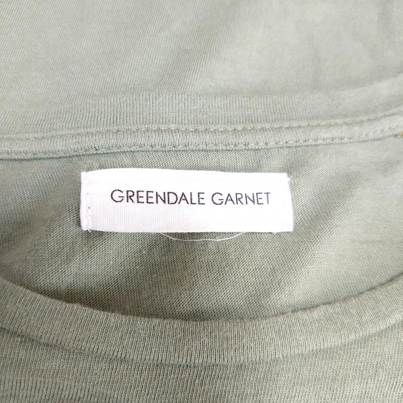 グリーンデイル ガーネット GREENDALE GARNET カットソー 半袖 M 刺繍 X 無地 緑 / グリーン /  レディース USED 古着 中古 10006721