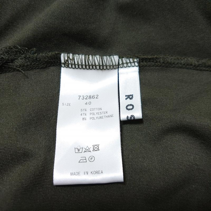 ロージー ROSIEE カットソー 半袖 40 無地 茶 / ブラウン /  レディース USED 古着 中古 10006738