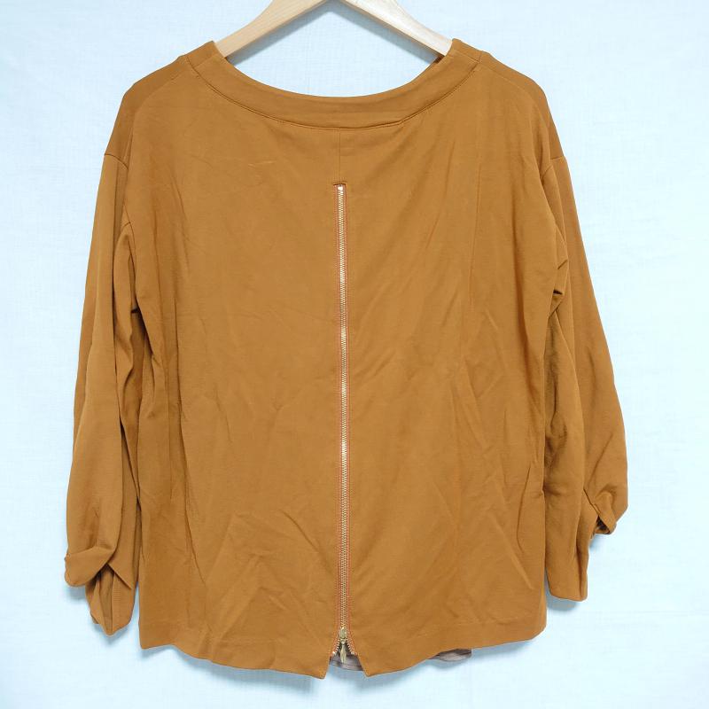 エンネア Ennea カットソー 長袖 38 無地 茶 / ブラウン /  レディース USED 古着 中古 10006747