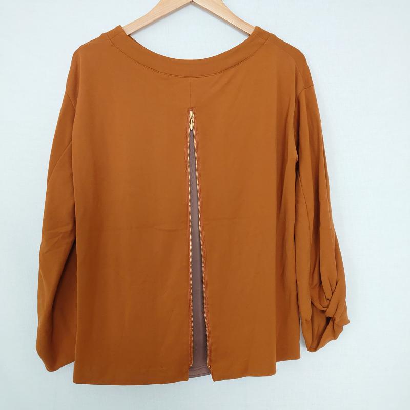 エンネア Ennea カットソー 長袖 38 無地 茶 / ブラウン /  レディース USED 古着 中古 10006749