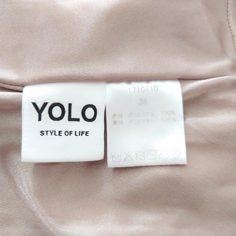 ヨーロ YOLO ワンピース ひざ丈スカート 38 花柄 白 / ホワイト / X 青 / ブルー / X ベージュ / ベージュ /  レディース USED 古着 中古 10006751