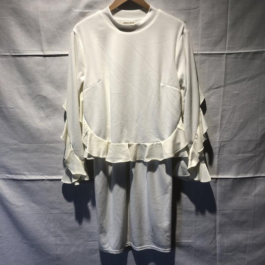 ミリオンカラッツ MILLION CARATS ワンピース ひざ丈スカート S 無地 白 / ホワイト /  レディース USED 古着 中古 10006865