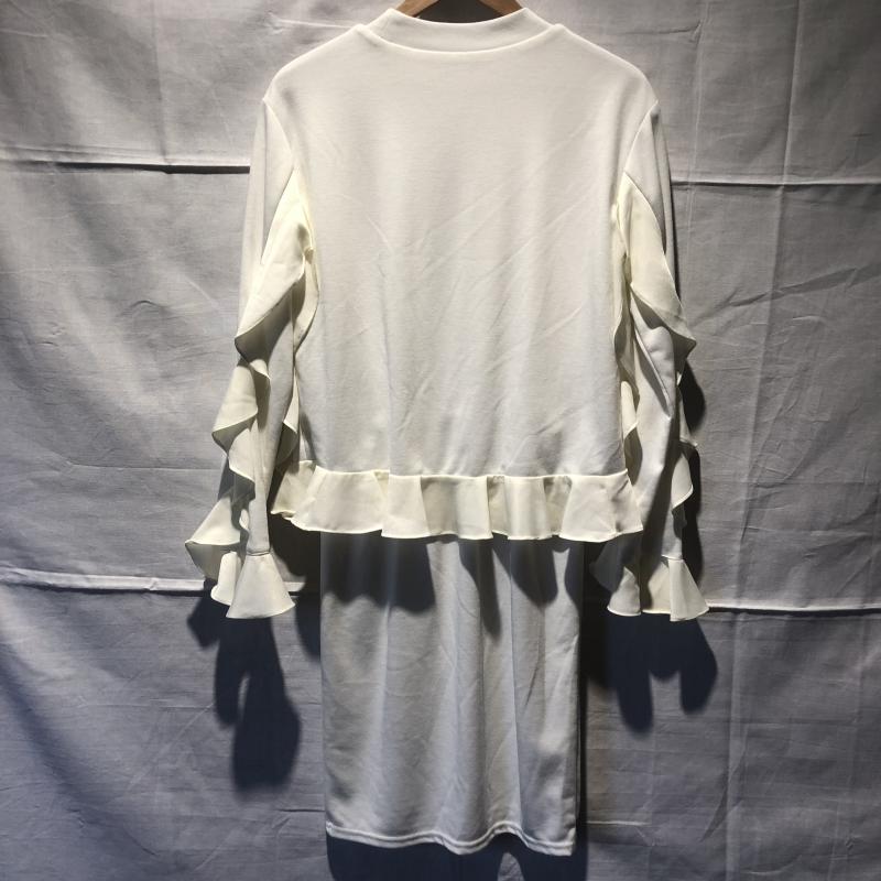 ミリオンカラッツ MILLION CARATS ワンピース ひざ丈スカート S 無地 白 / ホワイト /  レディース USED 古着 中古 10006865