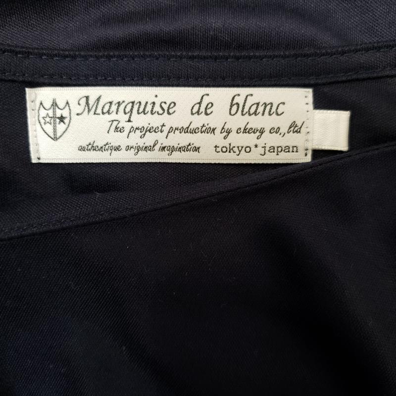マルキスデブラン Marquise de blanc カットソー 長袖 38 無地 紺 / ネイビー /  レディース USED 古着 中古 10006911