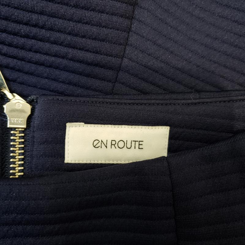 アンルート EN ROUTE スカート ミニスカート 2 無地 紺 / ネイビー /  レディース USED 古着 中古 10006920