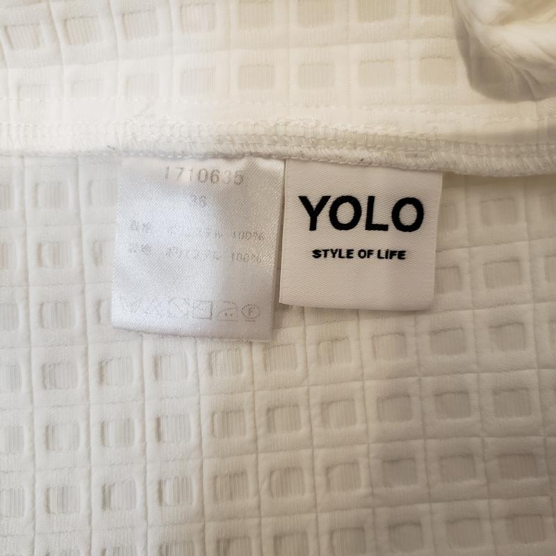 ヨーロ YOLO カットソー 半袖 36 無地 白 / ホワイト /  レディース USED 古着 中古 10006954