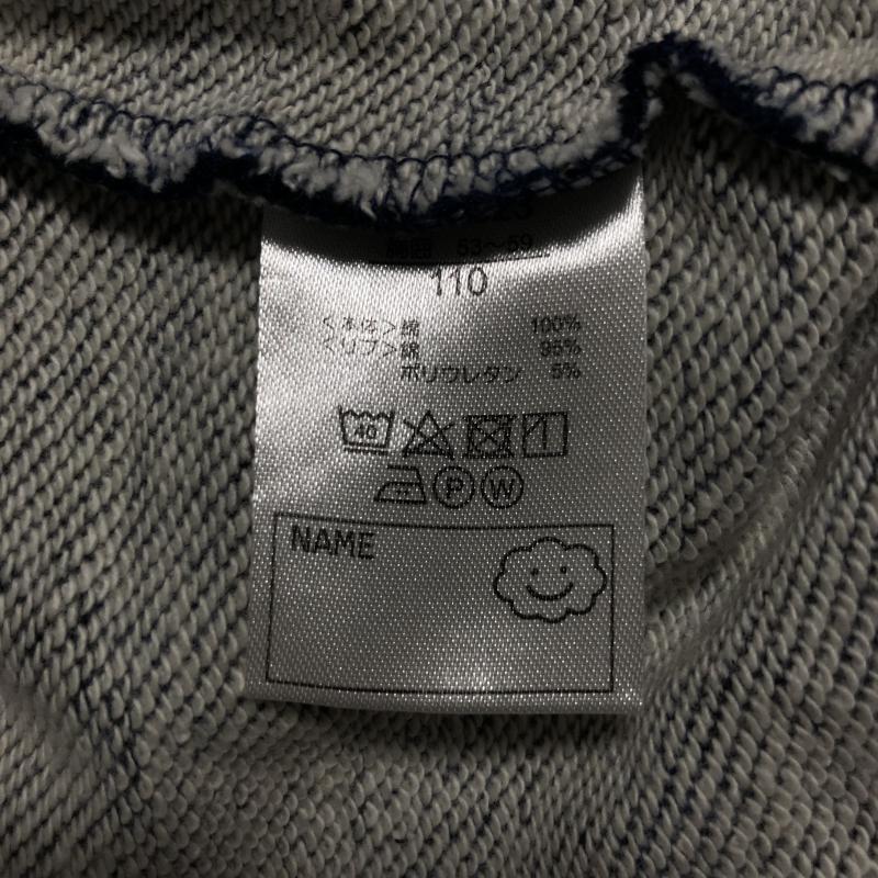 コエ koe トレーナー 長袖 110cm ワンポイント X ストライプ 紺 / ネイビー / X 黒 / ブラック /  ボーイズ USED 古着 中古 10007064