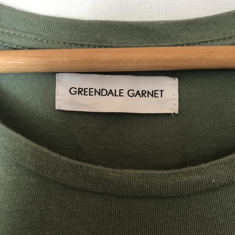 グリーンデイル ガーネット GREENDALE GARNET Tシャツ 半袖 M 無地 X 花柄 緑 / グリーン /  レディース USED 古着 中古 10007078