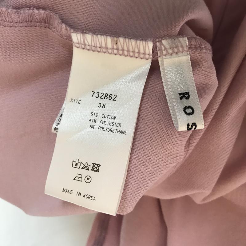 ロージー ROSIEE カットソー 半袖 38 無地 桃 / ピンク /  レディース USED 古着 中古 10007097