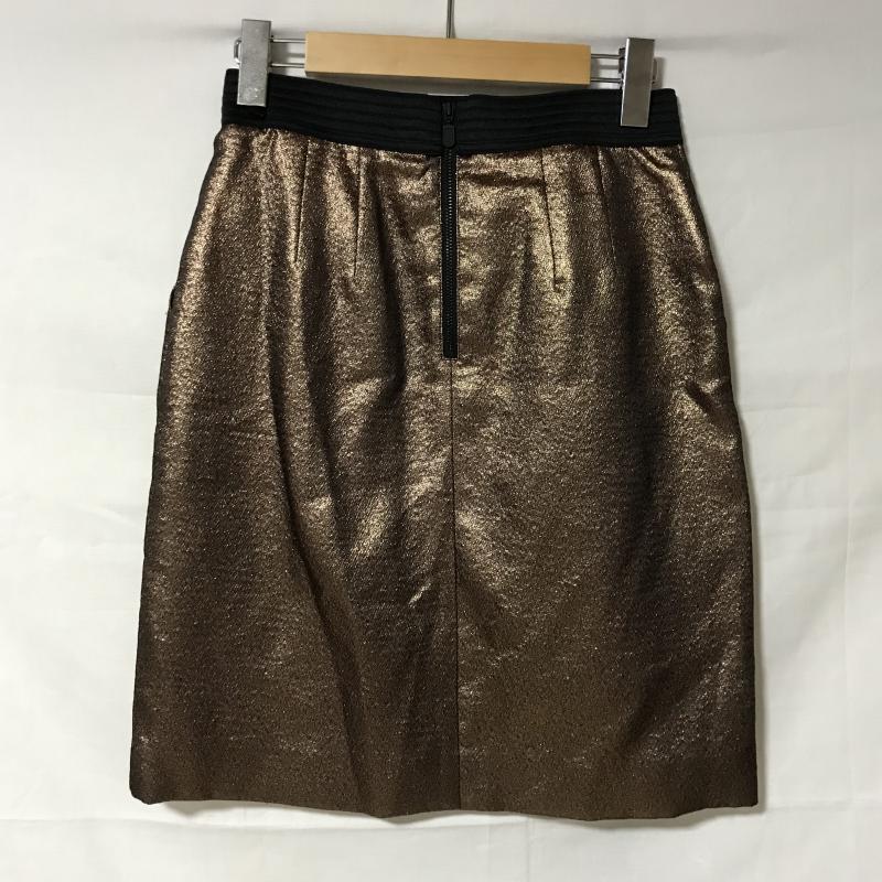 アンタイトル UNTITLED スカート ひざ丈スカート 2 無地 黒 / ブラック / X 茶 / ブラウン /  レディース USED 古着 中古 10007111