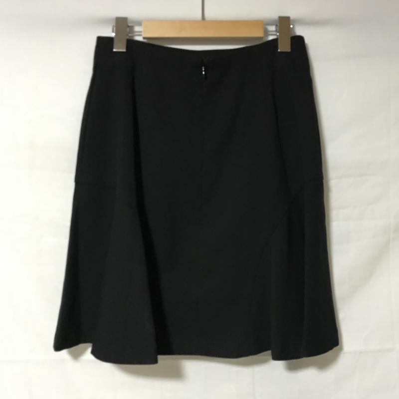 エンネア Ennea スカート ひざ丈スカート 40 無地 黒 / ブラック /  レディース USED 古着 中古 10007114