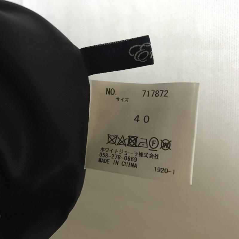 エンネア Ennea スカート ひざ丈スカート 40 無地 黒 / ブラック /  レディース USED 古着 中古 10007114