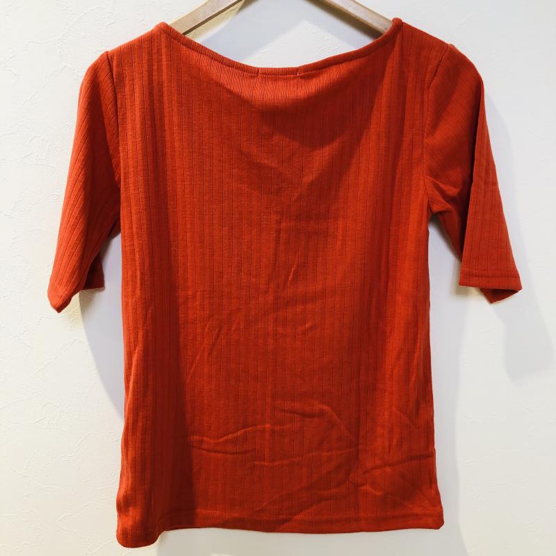 テチチ Techichi カットソー 半袖 プリーツレコTee FREE 無地 橙 / オレンジ /  レディース USED 古着 中古 10007259