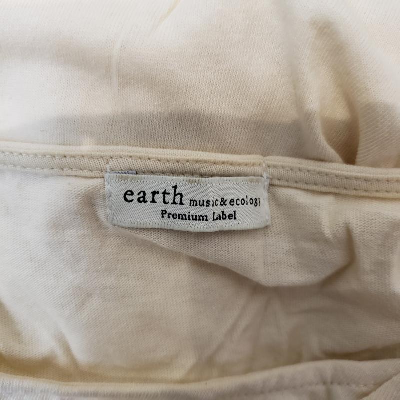 アースミュージックアンドエコロジー earth music&ecology カットソー 半袖 FREE 無地 白 / ホワイト /  レディース USED 古着 中古 10007466