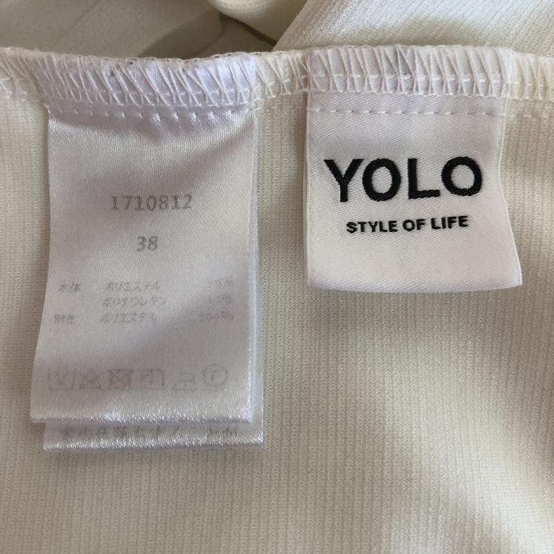 ヨーロ YOLO カットソー 半袖 38 無地 白 / ホワイト /  レディース USED 古着 中古 10007495