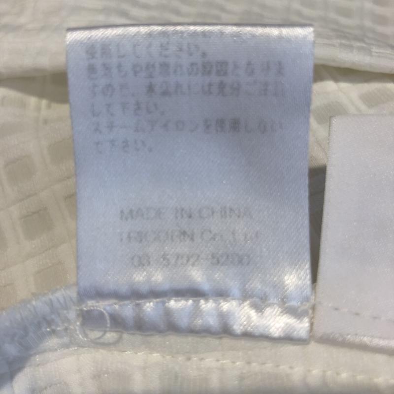 ヨーロ YOLO シャツ、ブラウス 半袖 36 無地 X 幾何柄 白 / ホワイト /  レディース USED 古着 中古 10007500