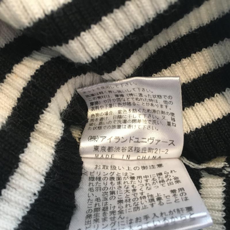ラグレー Lagray カットソー 長袖 36 ボーダー柄 X 総柄 黒 / ブラック / X 白 / ホワイト /  レディース USED 古着 中古 10007592