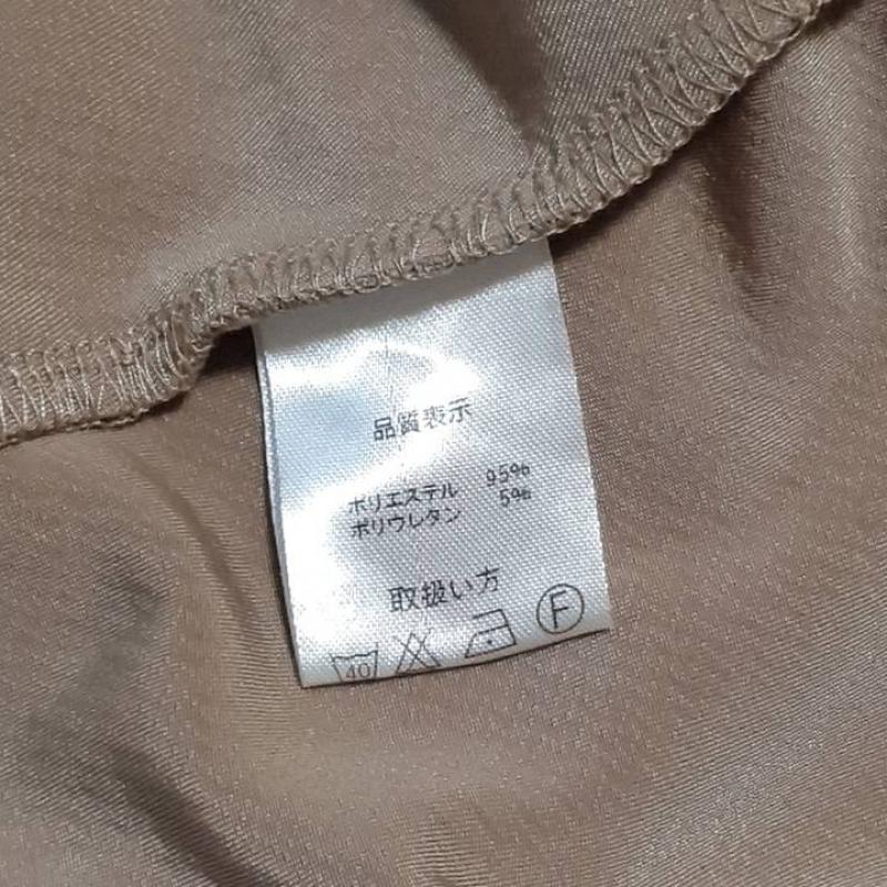 コクーン COCOON ワンピース ひざ丈スカート M 無地 ベージュ / ベージュ /  レディース USED 古着 中古 10007600