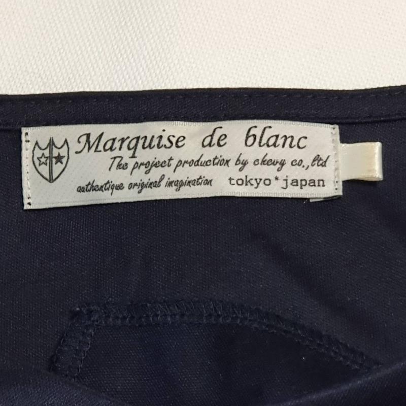 マルキスデブラン Marquise de blanc カットソー 長袖 38 無地 紺 / ネイビー /  レディース USED 古着 中古 10007605