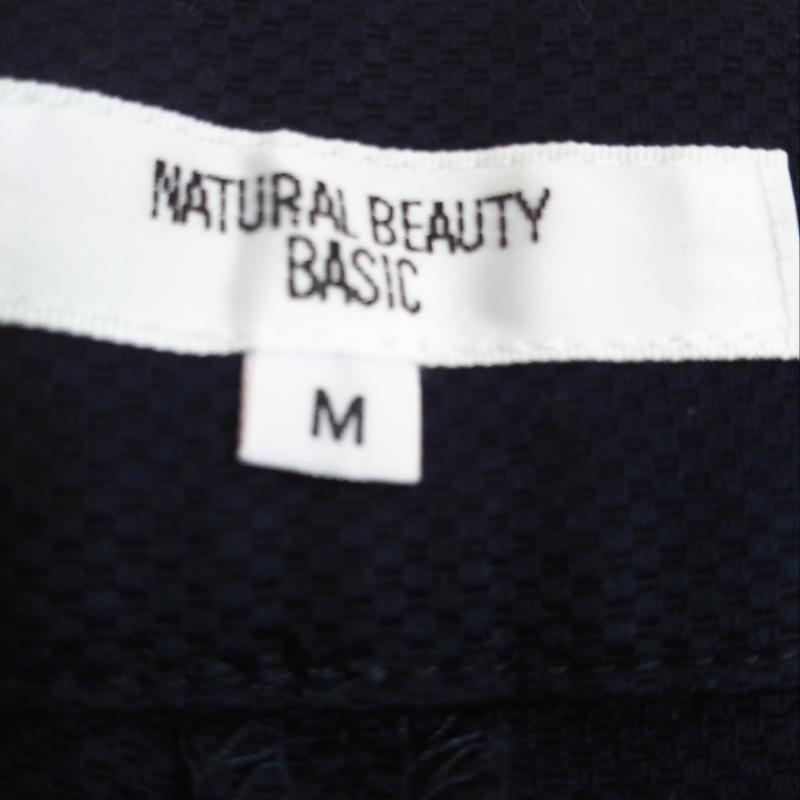 ナチュラルビューティーベーシック NATURAL BEAUTY BASIC パンツ ショートパンツ M 無地 白 / ホワイト / X 紺 / ネイビー /  レディース USED 古着 中古 10007661