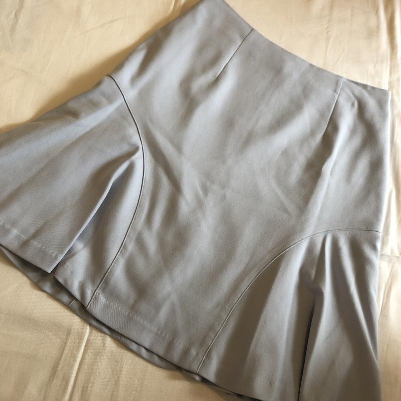 エンネア Ennea スカート ひざ丈スカート 38 無地 青 / ブルー /  レディース USED 古着 中古 10007701