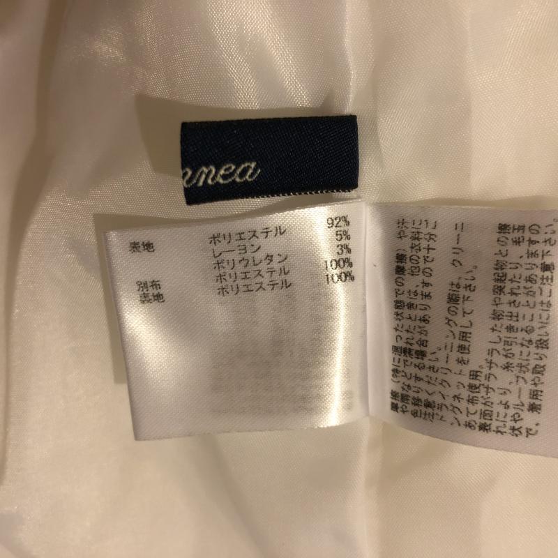 エンネア Ennea ワンピース ひざ丈スカート 袖素材切り替え 36 無地 白 / ホワイト /  レディース USED 古着 中古 10007707
