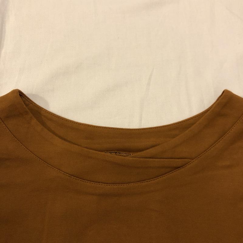 エンネア Ennea カットソー 長袖 後ろ身頃、袖にデザイン 36 無地 茶 / ブラウン /  レディース USED 古着 中古 10007731