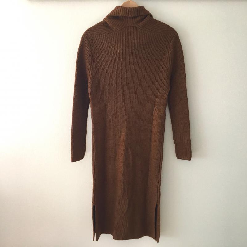 アンナケリー Anna Kerry ワンピース ひざ丈スカート 38 無地 茶 / ブラウン /  レディース USED 古着 中古 10007765