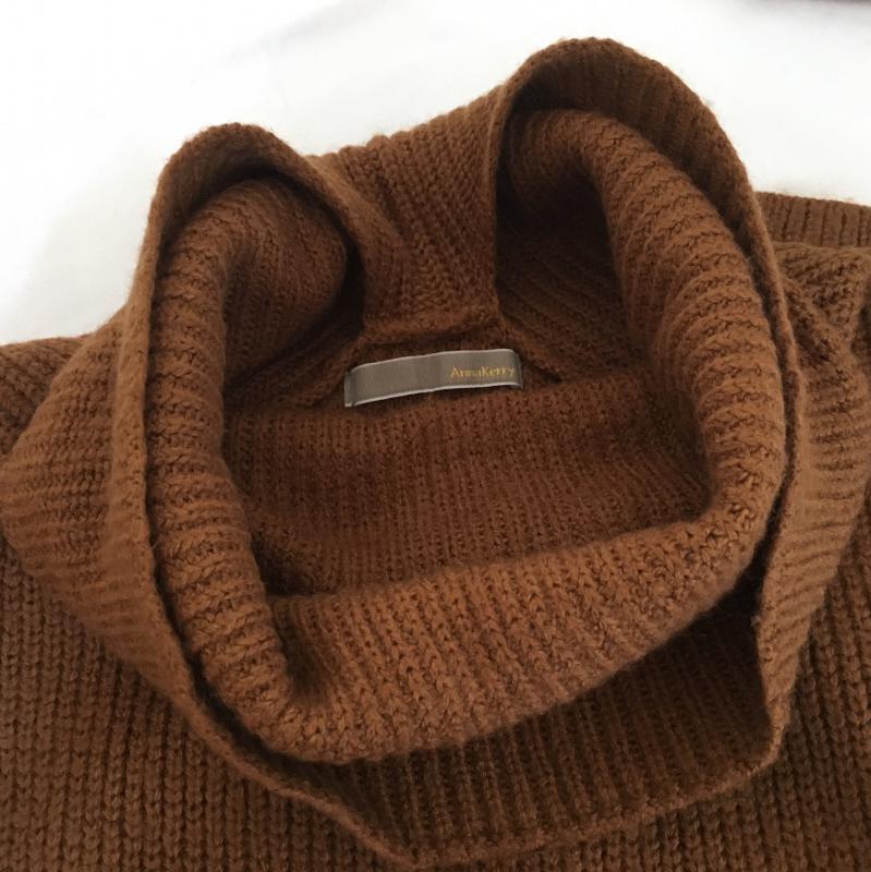 アンナケリー Anna Kerry ワンピース ひざ丈スカート 38 無地 茶 / ブラウン /  レディース USED 古着 中古 10007765