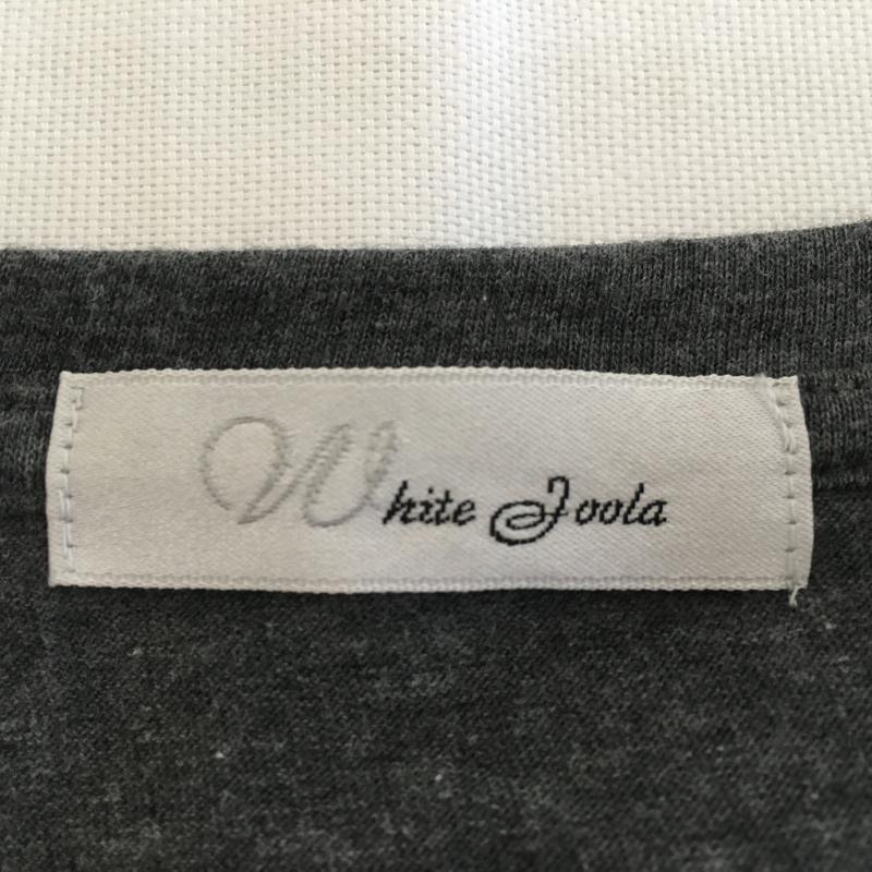 ホワイトジョーラ White Joola カットソー 七分袖 38 無地 灰 / グレー /  レディース USED 古着 中古 10007779