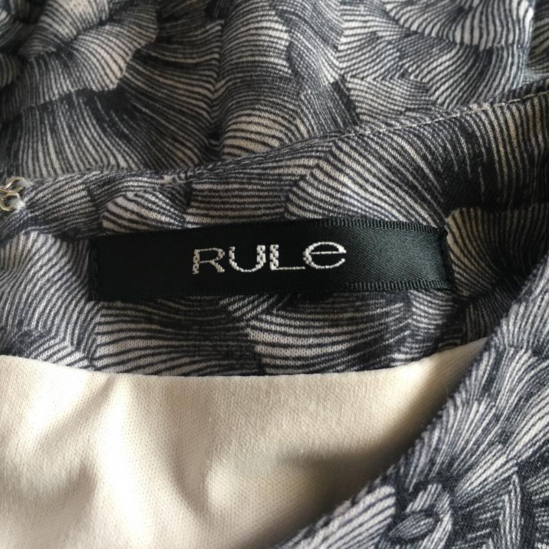 ルール RULe ワンピース ひざ丈スカート S 花柄 白 / ホワイト / X 黒 / ブラック /  レディース USED 古着 中古 10007804