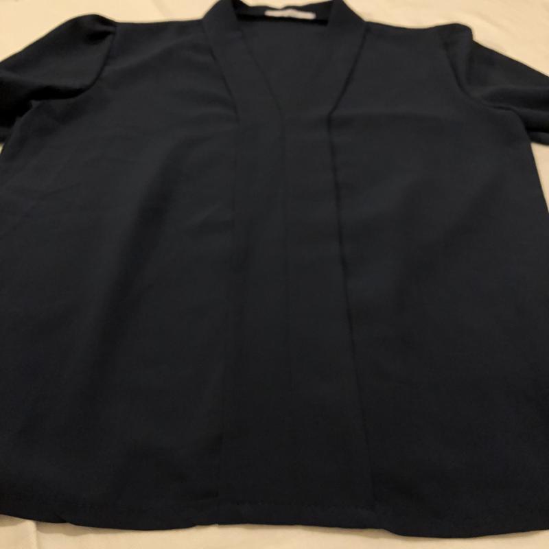 カラー Color シャツ、ブラウス 長袖 無地 紺 / ネイビー /  レディース USED 古着 中古 10008001